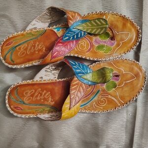 Women's Colorful Leather Sandals